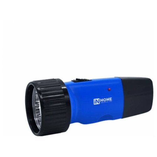 фото Аккумуляторный ручной фонарь in home mla 01-c 5led 120lm, 6ч, 2 режима, зарядное устройство 230в, синий 4690612031743