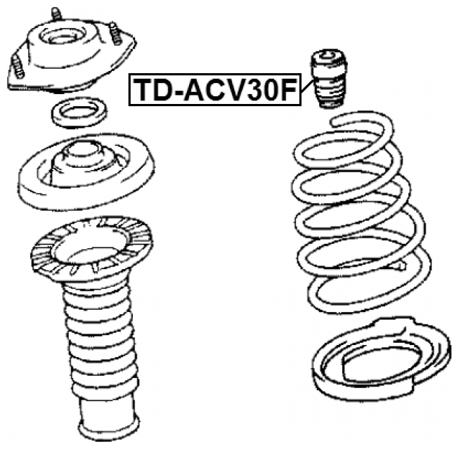 Отбойник переднего амортизатора Febest TD-ACV30F