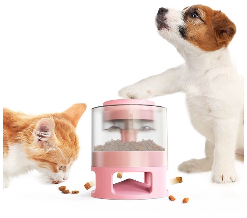 Кормушка для кошек и собак Fan Pet для медленного поедания, Bentfores (розовый, артикул H2104H, 32917)