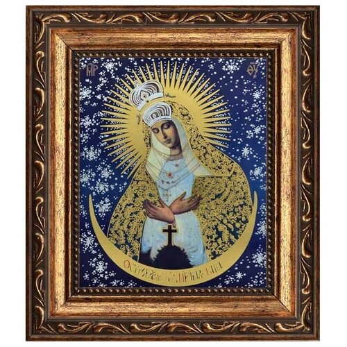 икона богородица остробрамская нат дерево 55 70 Остробрамская Богородица. Печатная икона.