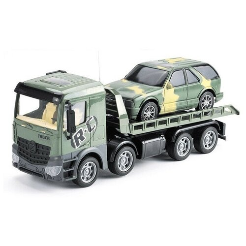 Радиоуправляемый грузовик-трейлер + джип CityTruck 1:24 Zhoule Toys 553-B4 (553-B4)