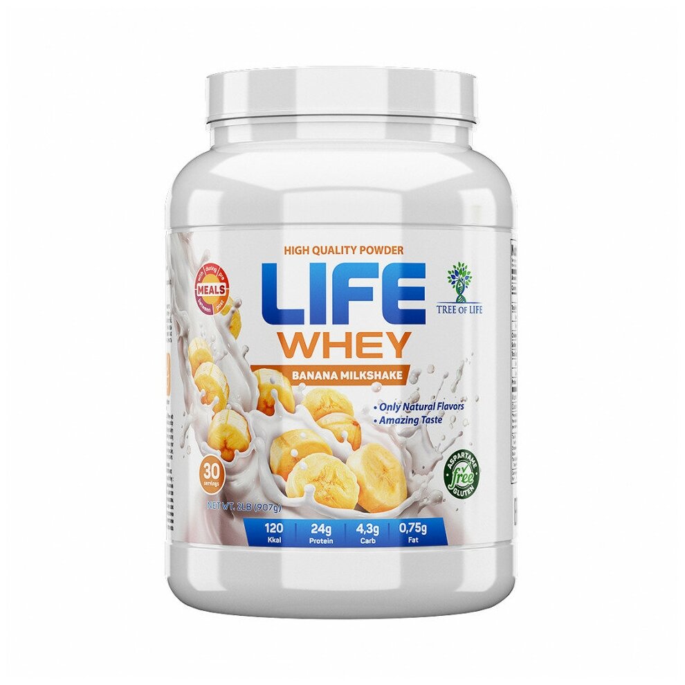 LIFE WHEY 907 gr, 30 порции(й), банан