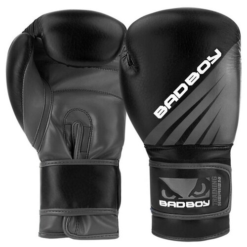 фото Боксерские перчатки bad boy training series impact boxing gloves - black/grey 16 унций