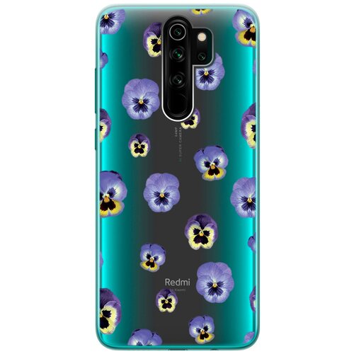 Силиконовый чехол с принтом Pansies для Xiaomi Redmi Note 8 Pro / Сяоми Редми Ноут 8 Про силиконовый чехол с принтом pansies для xiaomi redmi note 10 pro сяоми редми ноут 10 про