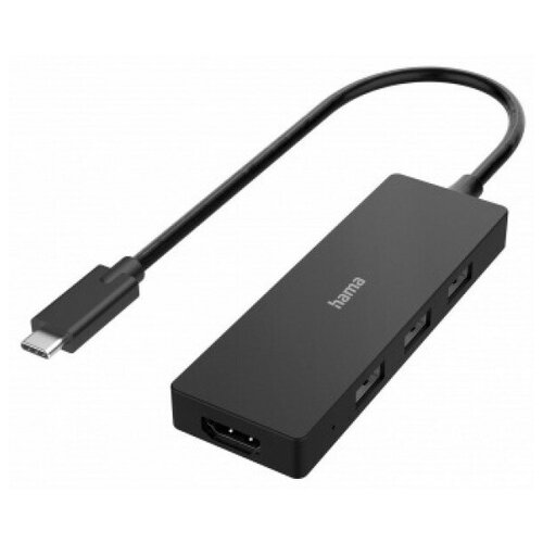 Разветвитель Hama H-200113 4порт черный 124300₽