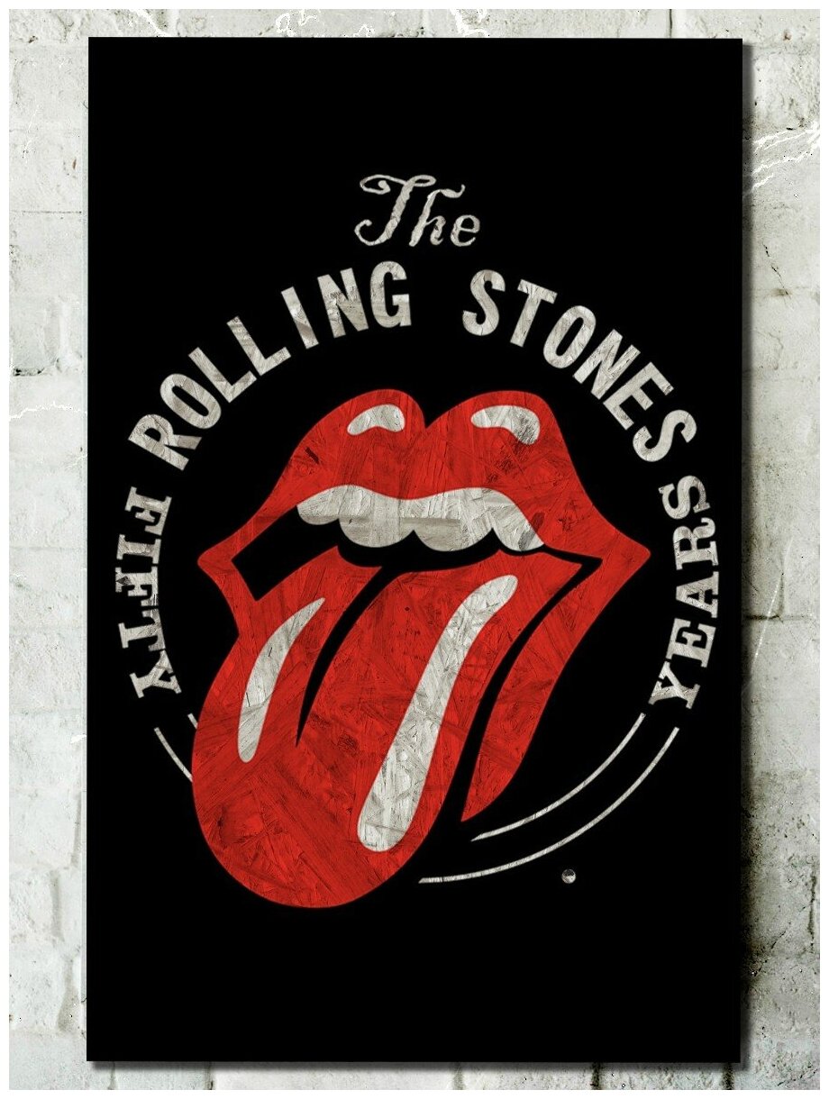 Картина интерьерная на рельефной доске ОСП музыка rolling stones роллинг стоунс - 5300