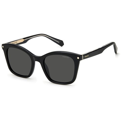 Солнцезащитные очки Polaroid, черный, серый солнцезащитные очки polaroid 2102 s x mtblkblue 2034240vk55c3
