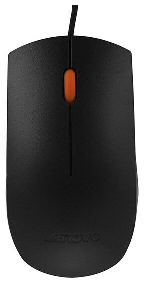 Мышь Lenovo 300 черныйоранжевый