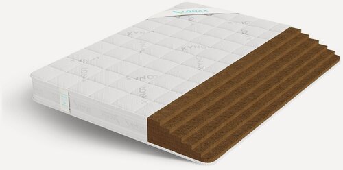 Изображение товара Матрас Lonax Cocos 18 80х200 серии Беспружинные анатомический жесткий кокосовый Беспружинный высота 18 см