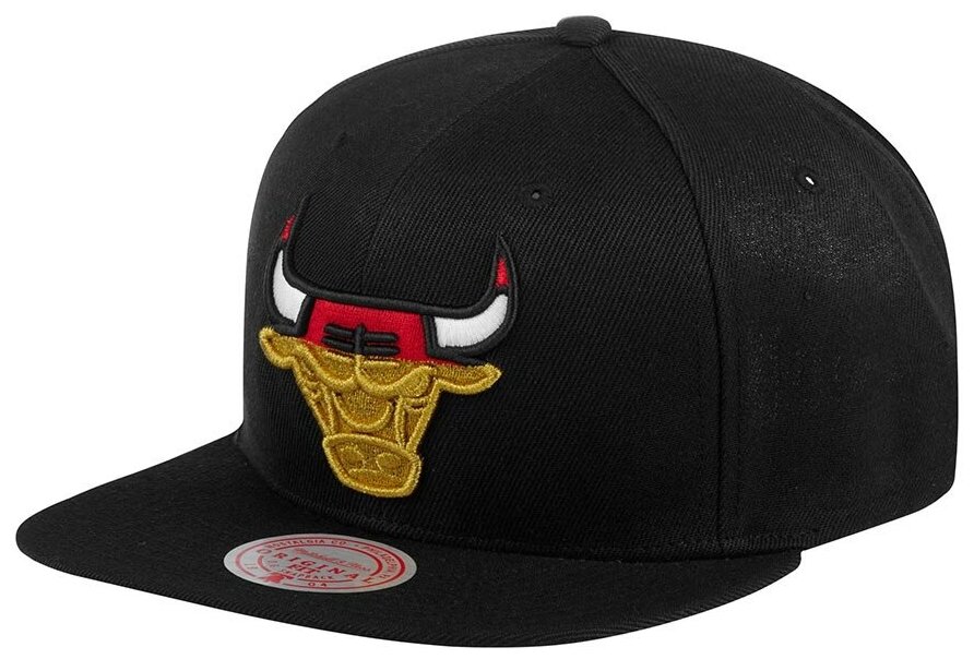 Бейсболка с прямым козырьком MITCHELL NESS 6HSSMM19489-CBUBLCK Chicago Bulls NBA 