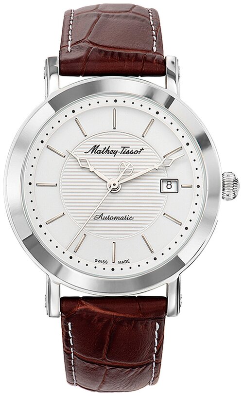 Наручные часы Mathey-Tissot City Швейцарские механические HB611251ATAI, коричневый