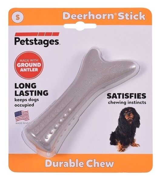 Petstages игрушка для собак Deerhorn, с оленьими рогами 20 см большая - фотография № 5