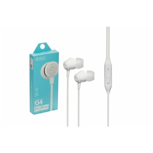 Наушники с микрофоном Celebrat G4 12м белые 30500₽