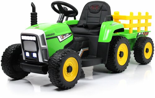 Детский электромобиль-трактор RiverToys H444HH зеленый