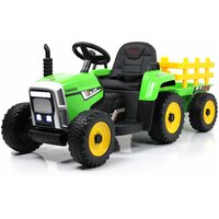 Детский электромобиль-трактор RiverToys H444HH зеленый