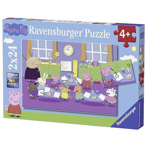 Набор пазлов Ravensburger Свинка Пеппа в школе R09099, 48 дет., разноцветный пазлы ravensburger мой первый пазл свинка пеппа