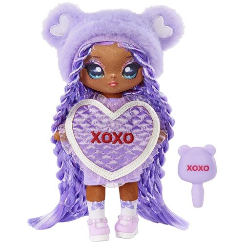 фото Nanana mga entertainment мягкая кукла-сюрприз на на на сюрприз валентинки - eva evermore (na! na! na! surprise purple heart bear eva evermore doll)