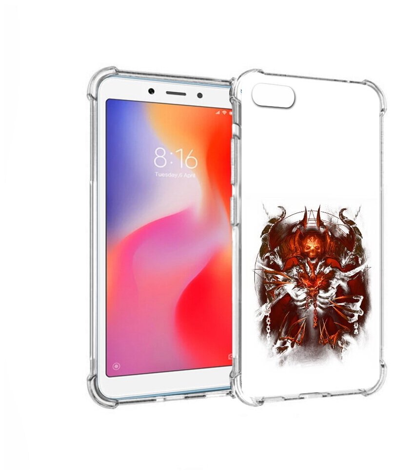 Чехол задняя-панель-накладка-бампер MyPads яркий демон для Xiaomi Redmi 6A противоударный