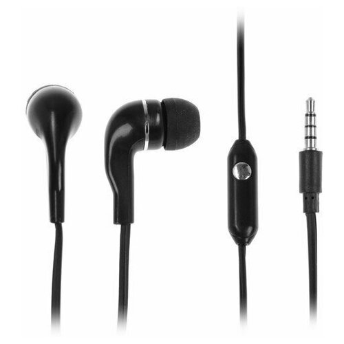 Наушники SmartBuy S4 SBH-011 вакуумные микрофон 93 дБ 16 Ом 35 мм 1 м черные 79400₽