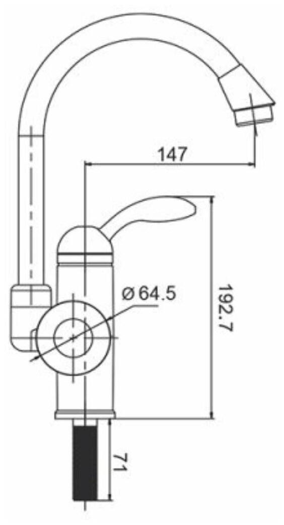 81011 смеситель-водонагреватель FRUD проточный-электрический (белый/хром) 3кВт - фотография № 11