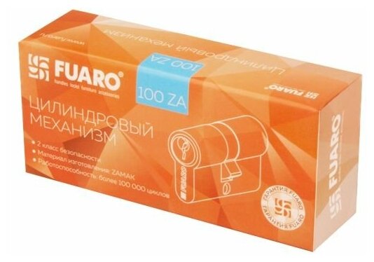 Механизм цилиндровый FUARO 100ZA 60мм (25х10х25) PВ, 5ключей - фотография № 7