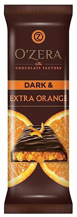 "OZera", шоколад горький Dark & Extra Orange, 40 г (упаковка 15 шт.)KDV - фотография № 7