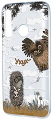 Силиконовый чехол Mcover для Huawei Honor 10i Союзмультфильм Ежик в тумане и сова