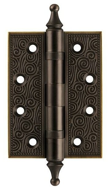 Петля дверная универсальная латунная Armadillo Castillo CL 500-A4 102x76x3,5 BB-17 коричневая бронза