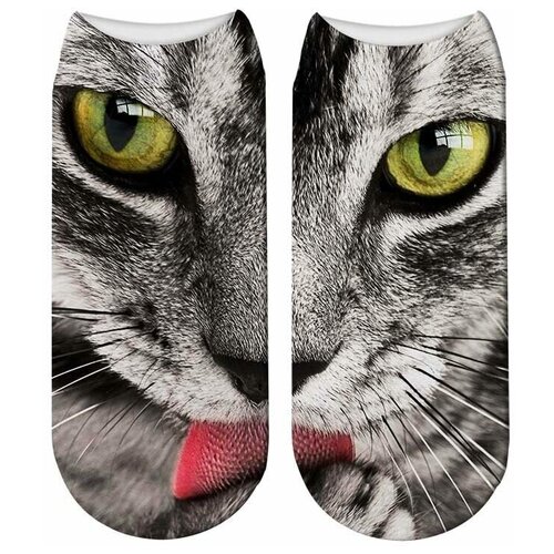 фото Kittyear носки 3d принт с кошками и котами для детей, девочек / носки с кошками / носки для девочек размер 30