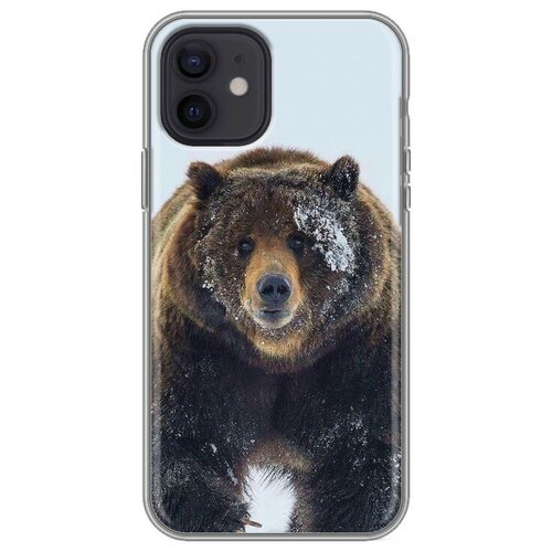 Дизайнерский силиконовый чехол для Iphone 12/12 Pro Медведь дизайнерский горизонтальный чехол книжка для iphone 12 pro металл
