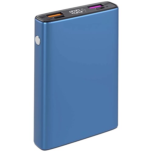 TFN АКБ 10000mAh Steel Mini LCD PD blue