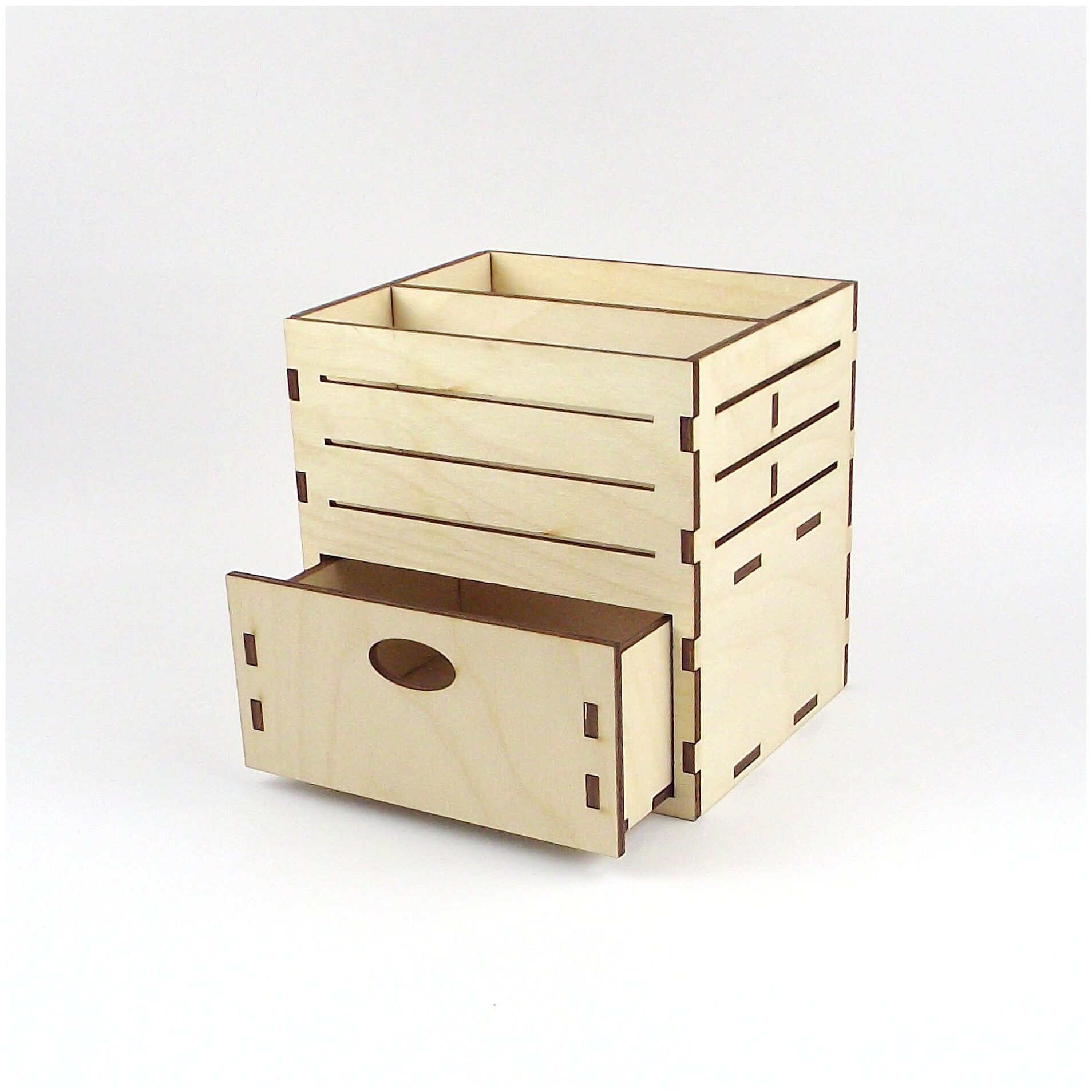 Салфетница с ящиком PlainBox, деревянная заготовка для творчества и декорирования