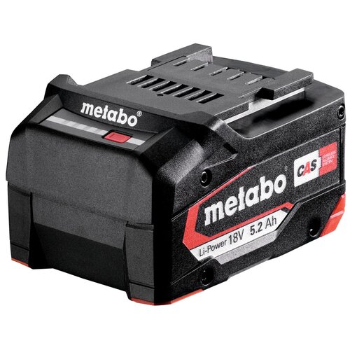 Аккумулятор Metabo 625028000, Li-Ion, 18 В, 5.2 А·ч, 1 шт. аккумулятор metabo bs18 18в 5ач li ion
