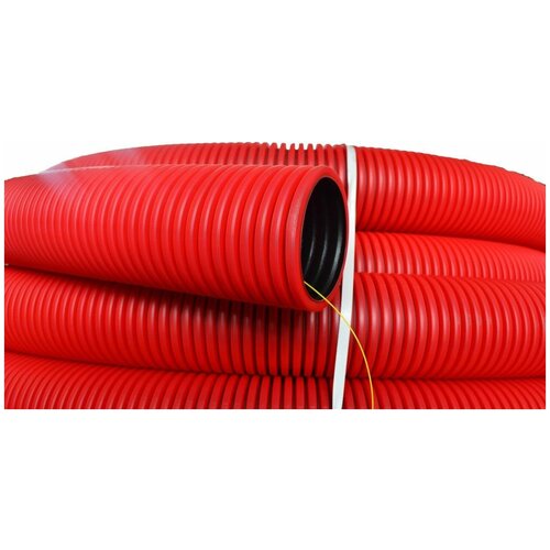 Труба двухстенная с протяжкой ф 200 красная ''Насхорн'' 20м