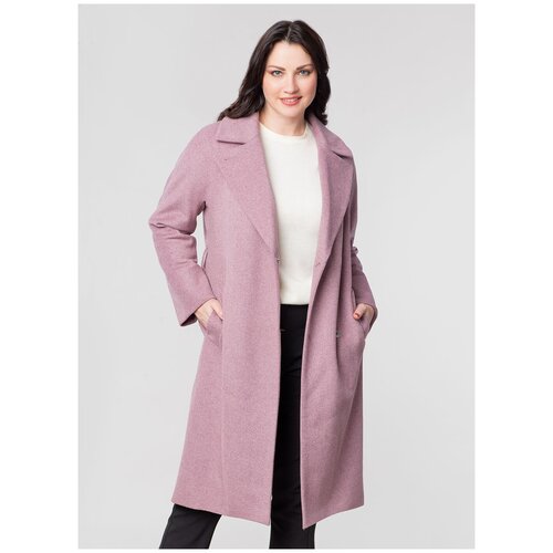 Пальто шерстяное 45, каляев, размер 42, розовый