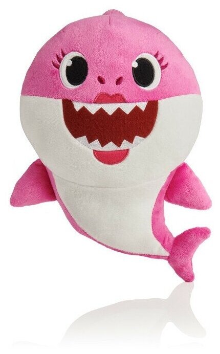 Мягкая игрушка WowWee Мама акула Baby Shark, 30 см, розовый