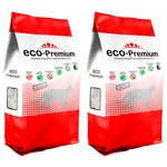 ECO-PREMIUM BLUE наполнитель древесный комкующийся для туалета кошек без запаха синий (7,6 + 7,6 кг) - изображение