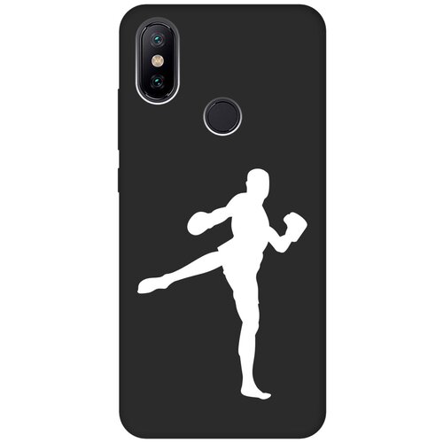 Матовый чехол Kickboxing W для Xiaomi Mi 6X / Mi A2 / Сяоми Ми 6Х / Ми А2 с 3D эффектом черный