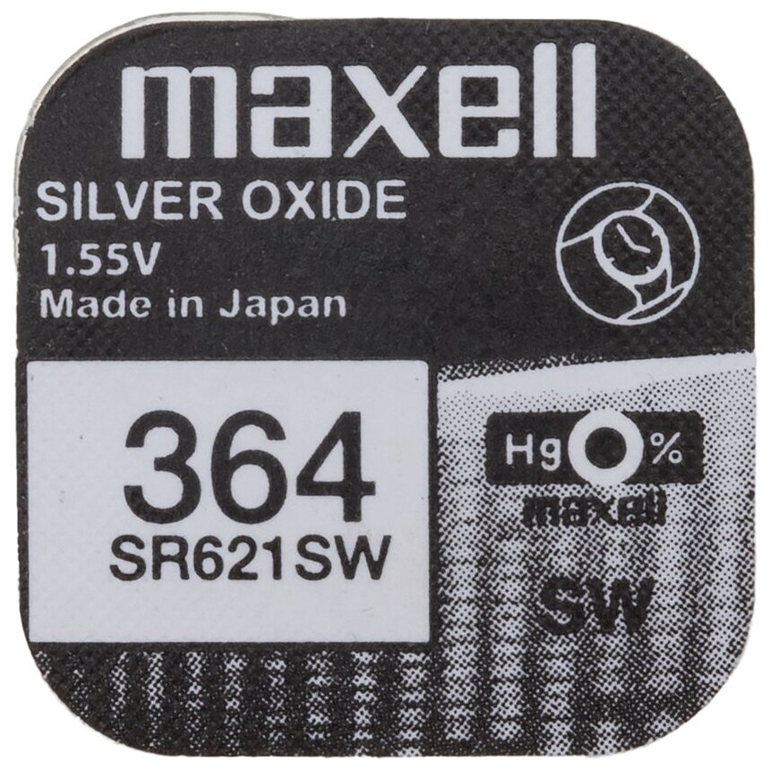 Батарейка MAXELL R364 (SR621SW), 1.55 В