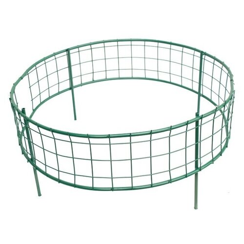 Клумба садовая "Сетка", металлическая, зеленая, диаметр 0,73м
