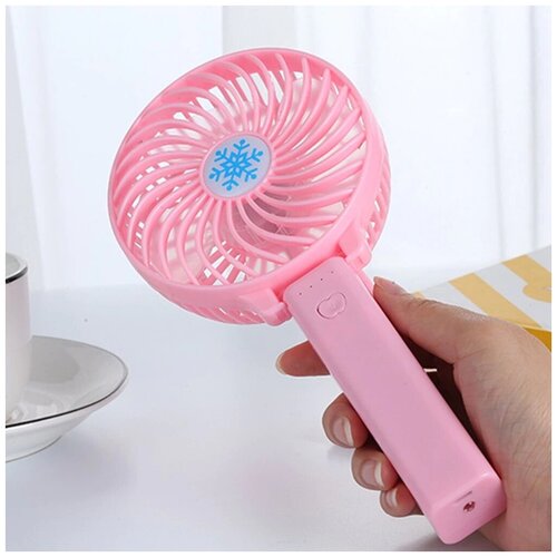 Портативный мини-вентилятор ручнойнастольный на аккумулятореUSB Вентилятор с подставкойрозовый 59900₽