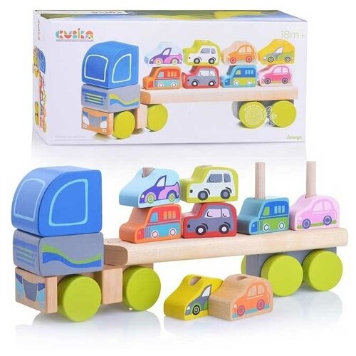 Грузовик с машинками (8 машинок) CUBIKA.13418