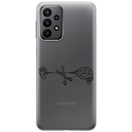 Силиконовый чехол на Samsung Galaxy A23 4G, Самсунг А23 4Г с 3D принтом Cut It прозрачный силиконовый чехол на samsung galaxy a23 4g самсунг а23 4г silky touch premium с принтом cut it красный