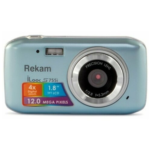 Фотоаппарат Rekam iLook S755i серый металлик 12Mpix 18 SDMMC CMOSLi-Ion 413000₽
