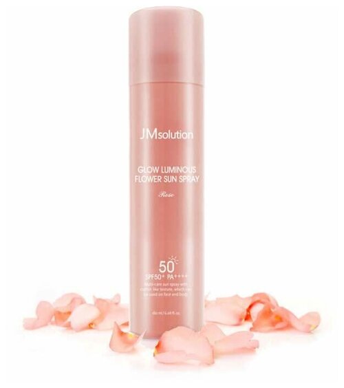 JMsolution Омолаживающий солнцезащитный спрей с розой GLOW LUMINOUS FLOWER SUN SPRAY Rose SPF50+ PA++++