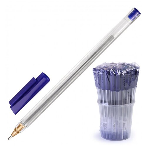 Ручка шариковая неавтоматическая одноразовая Стамм син в асс,тол лин0.7 мм