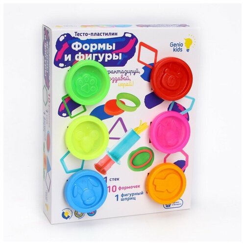 набор для детской лепки dream makers тесто пластилин 15 цветов Набор для детской лепки «Тесто-пластилин. Формы и фигуры»