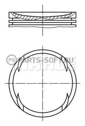 Поршень Dm.76.50x1.2x1.5x2.5 Std Цена За 1 Шт Mahle/Knecht арт. 0308900
