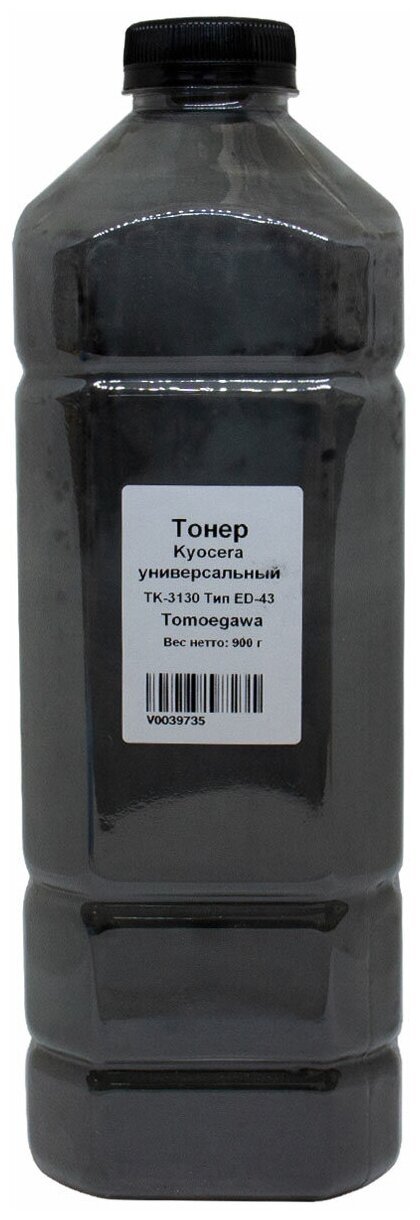 Тонер Tomoegawa Тип ED-43 бутыль 900 г, черный