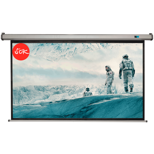 Экран Cinema S'OK SCPSM-221x125FG-GR Pro 100' 16:9 настенно-потолочный, моторизованный, Fiberglass, серый корпус, ED 15см